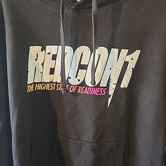 REDCON 1 Hoodie Mens Large Black Logo Sweatshirt Pullover Casual - Picture 3 of 4